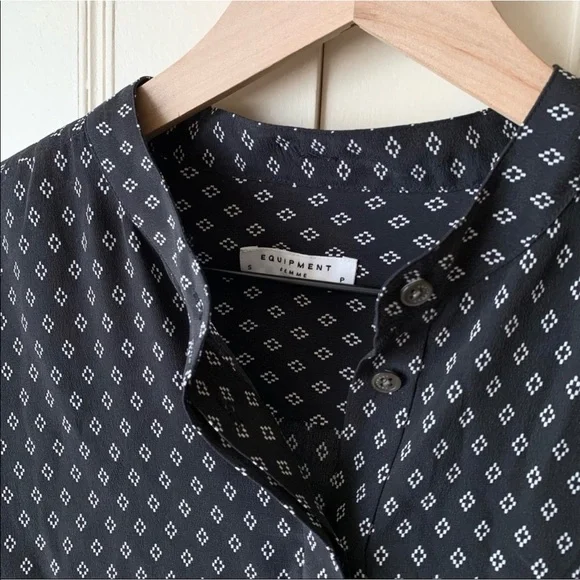 Equipment Long Sleeve Silk Shirtdress - Picture 1 of 4